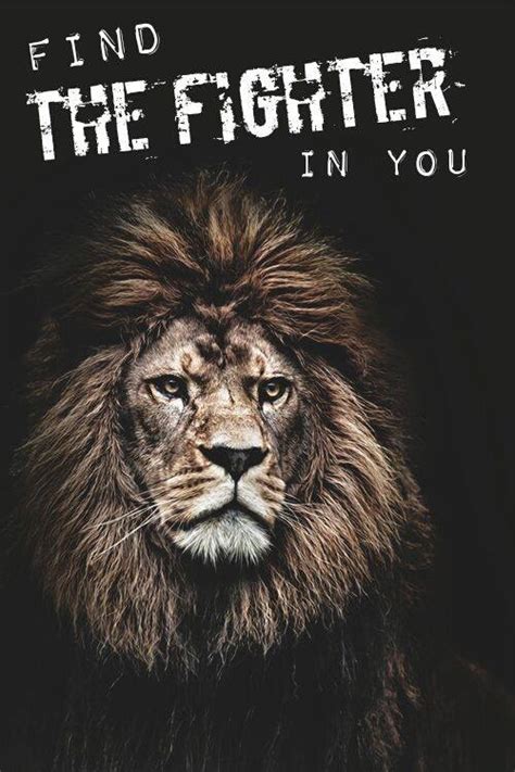 5 Lion Quote Find The Fighter In You Train Hard Gym Quotes