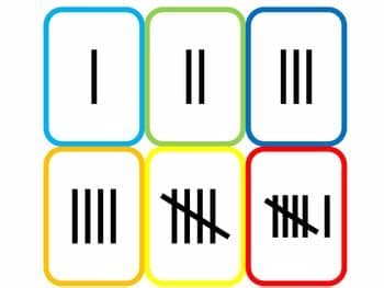 Tally Mark Match - Tallies - Flash cards - Common Core ...