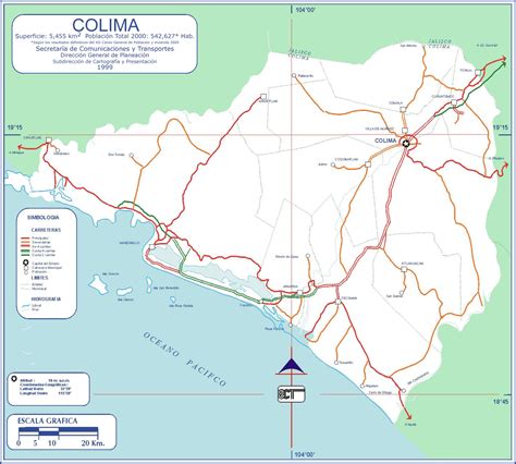 Map Of Of Colima State Mexico