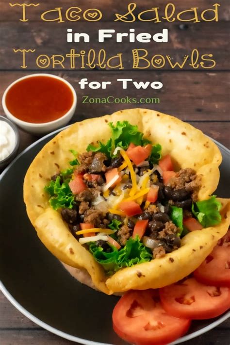 Taco Salad In Deep Fried Tortilla Bowls 20 Minutes Zona Cooks