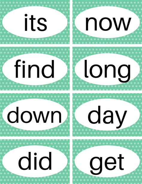 Free Printable Sight Words Flash Cards Perfect For Preschool
