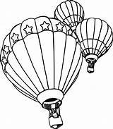 Balloon Coloring Air Three Wecoloringpage sketch template