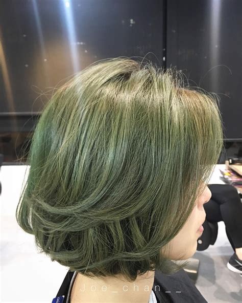 Ash Green Hair Inspirations Hera Hair Beauty Ash Green Hair Short