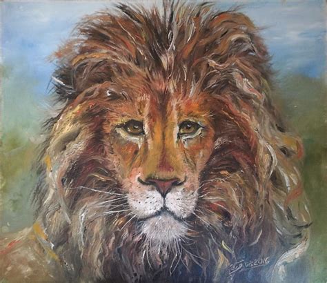 Lion Oil Painting Lion Painting Animal Paintings Original Animal
