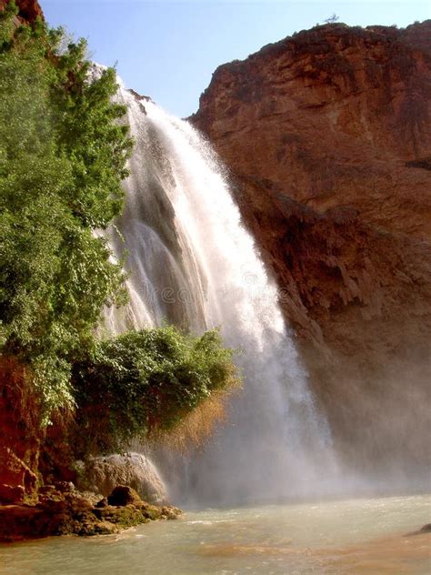 Waterfall Supai Indian Reservation In Arizona Stock Photo Image Of