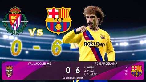 Messi behauptet das spielgerät im zentrum stark und setzt rechts dest in szene. Real Valladolid vs Barcelona MatchDay 2020. Highlights ...