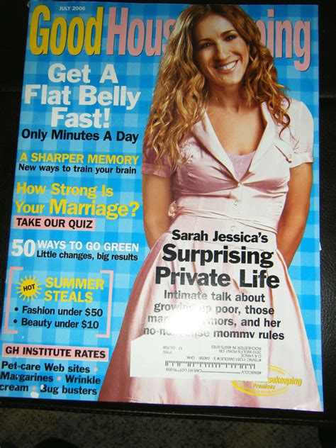 Good Housekeeping Magazine Sarah Jessica Parker Cover July 2006 On