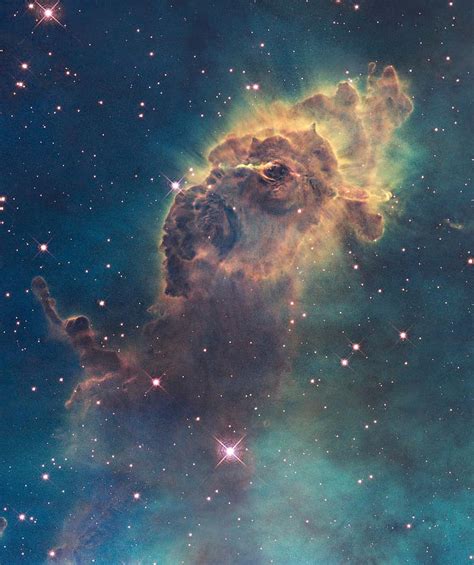 Carina Nebula Space Cosmos Gas Dust Pillar Stars Formation