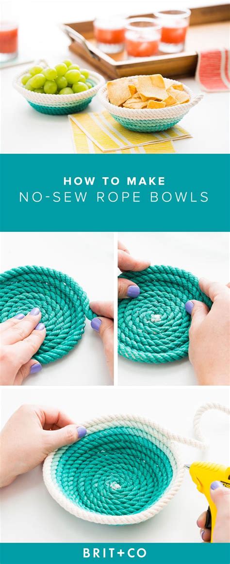 Diy No Sew Rope Bowls