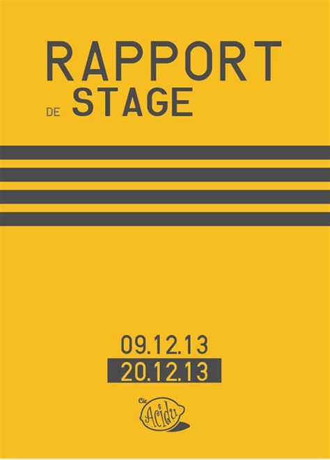 Couverture Rapport De Stage Infographie Rapport De Stage By Coline