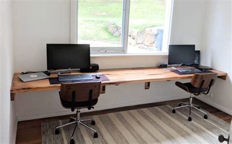 Diy Wood Floating Desk In 2020 Diy Computer Desk Computer Desk Plans
