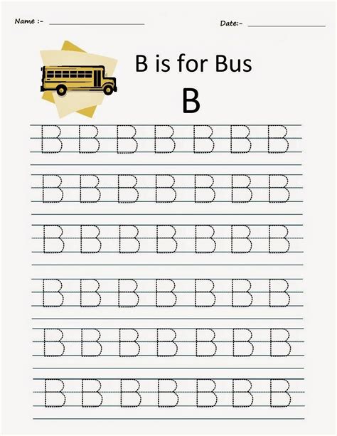 Kindergarten Worksheets Printable Tracing Worksheets Alphabet B