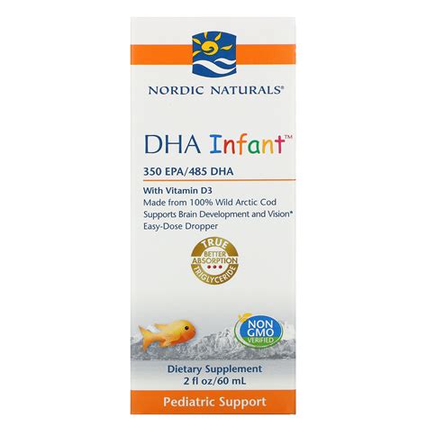 Nordic Naturals Dha Infant With Vitamin D3 2 Fl Oz 60 Ml Iherb