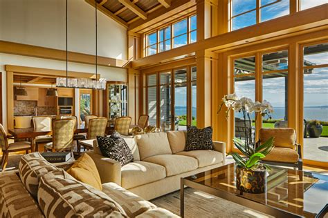 Bluff Overlook Transitional Living Room Seattle By Aome