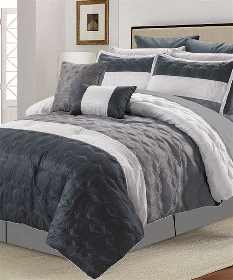Gray And White Ramon Comforter Set Comforter Sets Bedding Sets Bed