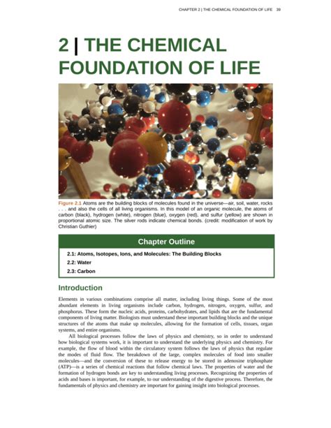 2 The Chemical Foundation Of Life
