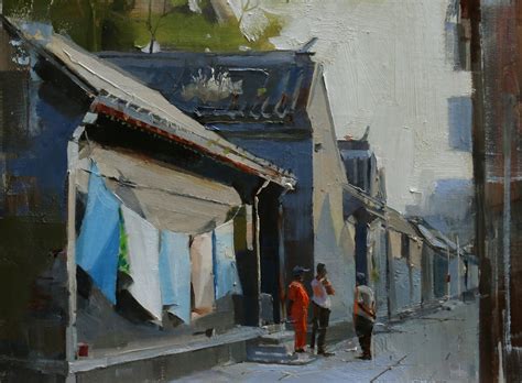 Qiang Huang A Daily Painter Beijing Hutong 2014 7 Sold