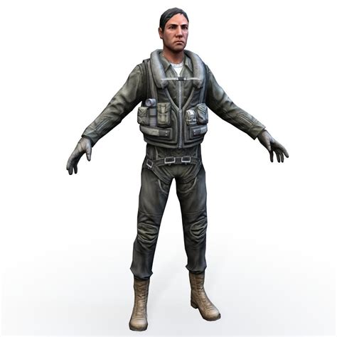 Army Pilot Real Time 3d Model Army 3d Model Pilot