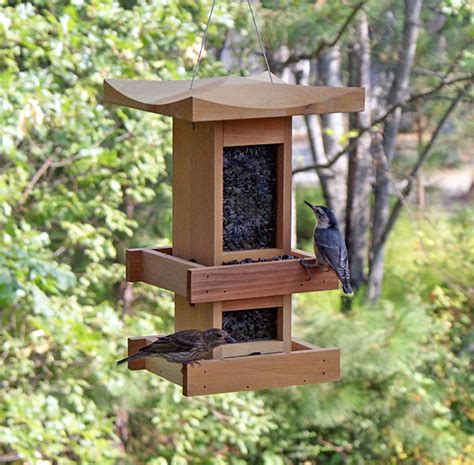 Natural Cedar Pagoda Bird Feeder
