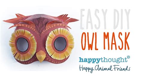 Printable Owl Mask Template Easy Costume Idea Youtube