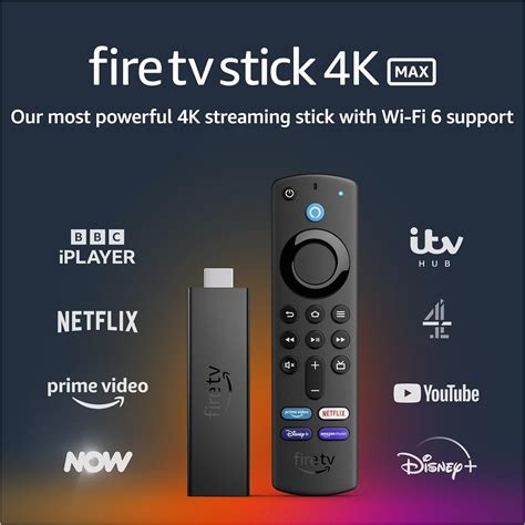 Fire Tv Stick 4k Max Streaming Device Wi Fi 6 Alexa Voice Remote Includes Tv Controls