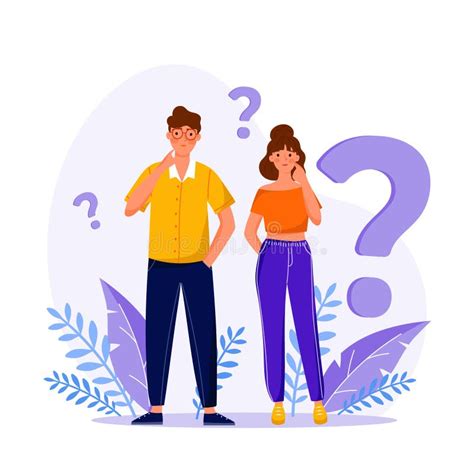 Pack Of Flat People Asking Questions Vector Illustration Stock Vector