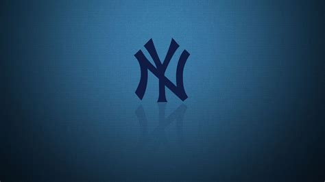New York Baseball Logo With Dark Blue Color In Light Blue Background Hd