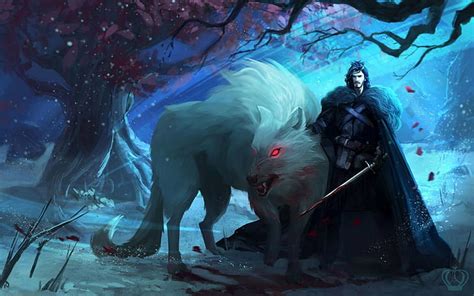 Game Of Thrones Lupo Direwolves Direwolf Concept Art Spada Fantasy Art