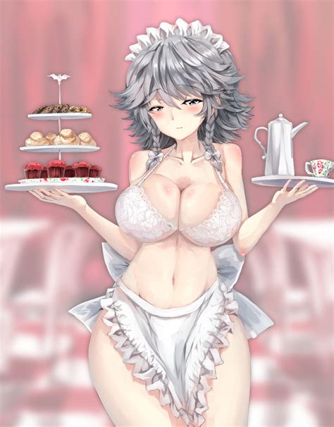 rule 34 1girls apron blush bra cleavage collarbone cookie cupcake curvy curvy body curvy