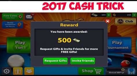 8 ball pool cash can be used for buy coins and items, while coins can only buy items. Limited Time 2017 !!500 Cash Trick!! 8 Ball Pool - YouTube