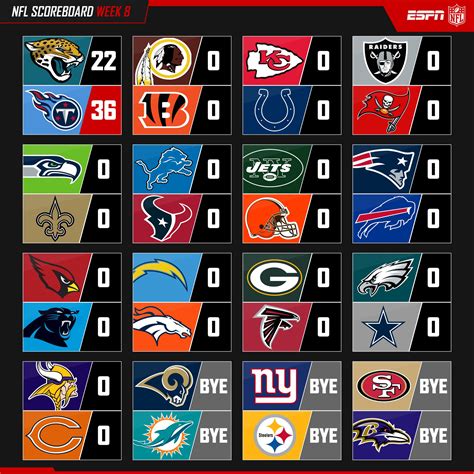 NFL On ESPN On Twitter Week 8 14 Hours Of Football Let S Do This
