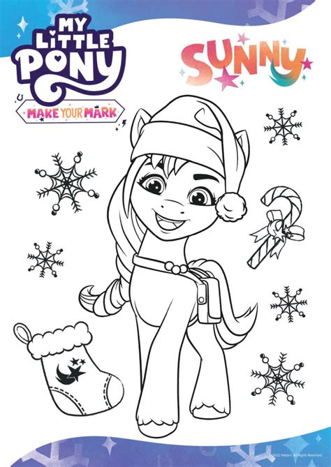My Little Pony Sunny Christmas Coloring Page Mama Likes This