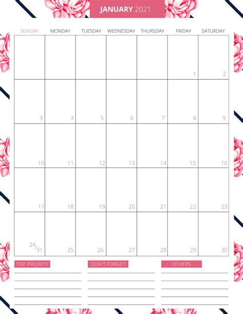These refills fit several popular planner sizes and include daily, weekly, and monthly pages plus phone lists and to do lists. Printable 2021 Planner - Free Printable to Keep You Organized