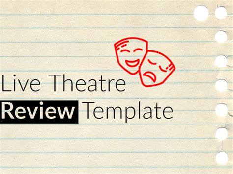 Live Theatre Review Template Teaching Resources Libguides Ib Theatre Directors Notebook