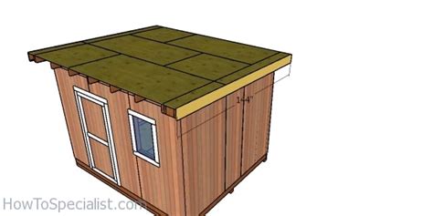 Flat Roof Plans For A 10x12 Shed Howtospecialist How To Build Step