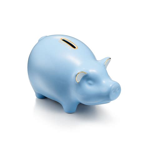 Tiny Tiffany Piggy Bank In Blue Earthenware Tiffany And Co
