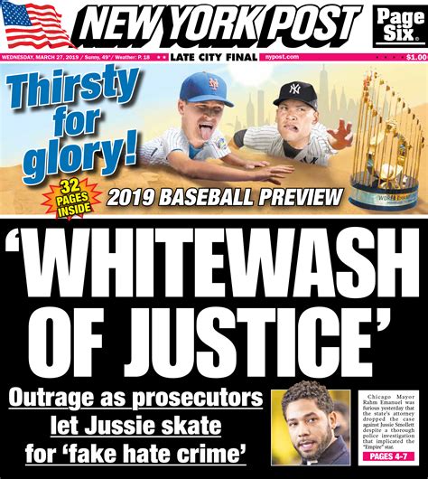 Covers For Wednesday March 27 2019 New York Post