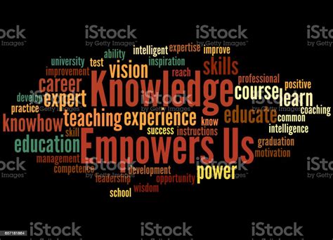 Knowledge Empowers Us Word Cloud Concept 4 Stock Illustration