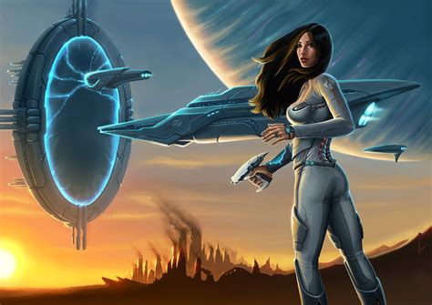 Sci Fi Fantasy Babes Fantasy Girls Space Warrior Spaceship