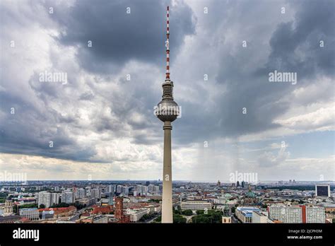 The Famous Berliner Fernsehturm Or Fernsehturm Berlin Also Known As