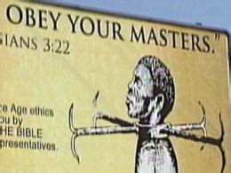 Slaves Obey Your Masters Billboard Torn Down Video On NBCNews Com