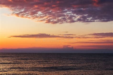 Morning Sunrise On The Horizon Of Aegean Sea Stock Photo Image Of