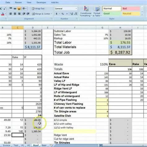 Electrical Estimating Excel Spreadsheet — Db