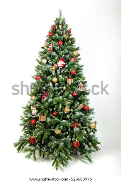 Beautiful Christmas Tree Isolated On White Stock Photo Edit Now 523683976