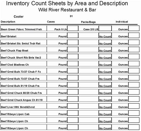 Physical Inventory Count Sheet Templates Ufreeonline Template