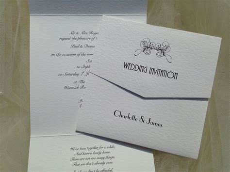 Art Deco Tri Fold Wedding Invitations 44 Daisy Chain Invites
