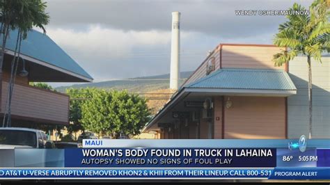 Lahaina Woman Found Dead In Truck Youtube