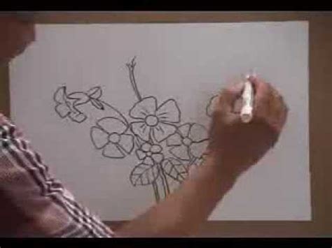 Membuat lukisan bunga cantik mudah dan menarik. Melukis Bunga & kupu-kupu Title 01 011 - YouTube