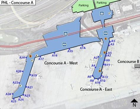 Phl Airport Map Map Of Phl Airport Pennsylvania Usa