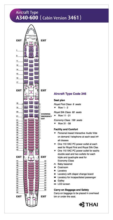 Airbus A350 900 Seat Map Thai Airways